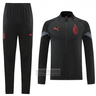 Chandal de Chaqueta del AC Milan 2022-2023 Negro