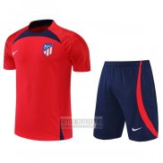 Chandal del Atletico Madrid Manga Corta 2022-2023 Rojo - Pantalon Corto