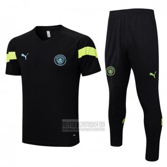 Chandal del Manchester City Manga Corta 2022-2023 Negro