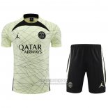 Chandal del Paris Saint-Germain Jordan Manga Corta 2023-2024 Amarillo - Pantalon Corto