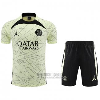 Chandal del Paris Saint-Germain Jordan Manga Corta 2023-2024 Amarillo - Pantalon Corto