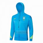 Chaqueta con Capucha del Brasil 2024-2025 Azul