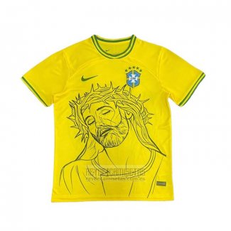 Tailandia Camiseta De Futbol Brasil Jesus 2025 Amarillo