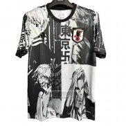 Tailandia Camiseta De Futbol Japon Anime 2024-2025 Negro y Blanco
