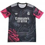 Tailandia Camiseta De Futbol Real Madrid Dragon 2024-2025 Negro Rojo
