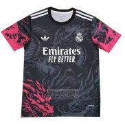 Tailandia Camiseta De Futbol Real Madrid Dragon 2024-2025 Negro Rojo