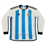 Camiseta De Futbol Argentina 3 Estrellas Primera Manga Larga 2022