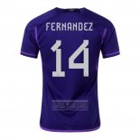 Camiseta De Futbol Argentina Jugador Fernandez Segunda 2022