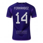 Camiseta De Futbol Argentina Jugador Fernandez Segunda 2022