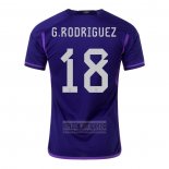 Camiseta De Futbol Argentina Jugador G.Rodriguez Segunda 2022