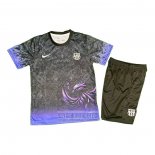 Camiseta De Futbol Barcelona Special Nino 2025-2026 Negro Purpura