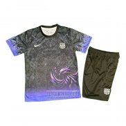 Camiseta De Futbol Barcelona Special Nino 2025-2026 Negro Purpura