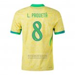 Camiseta De Futbol Brasil Jugador L.Paqueta Primera 2024