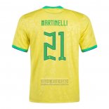 Camiseta De Futbol Brasil Jugador Martinelli Primera 2022