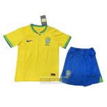 Camiseta De Futbol Brasil Primera Nino 2022