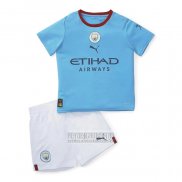 Camiseta De Futbol Manchester City Primera Nino 2022-2023