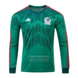 Camiseta De Futbol Mexico Primera Manga Larga 2022
