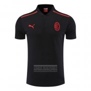 Camiseta De Futbol Polo del AC Milan 2022-2023 Negro