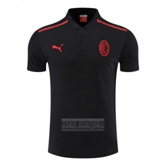 Camiseta De Futbol Polo del AC Milan 2022-2023 Negro