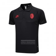 Camiseta De Futbol Polo del AC Milan 2023-2024 Negro