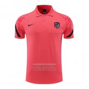 Camiseta De Futbol Polo del Atletico Madrid 2022-2023 Rosa