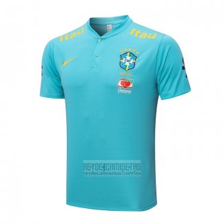 Camiseta De Futbol Polo del Brasil 2022-2023 Azul