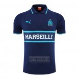 Camiseta De Futbol Polo del Olympique Marsella 2022-2023 Azul Marino