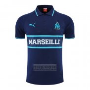 Camiseta De Futbol Polo del Olympique Marsella 2022-2023 Azul Marino