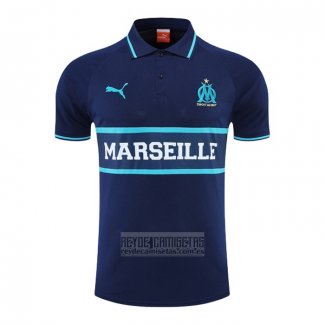 Camiseta De Futbol Polo del Olympique Marsella 2022-2023 Azul Marino