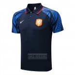 Camiseta De Futbol Polo del Paises Bajos 2022-2023 Azul