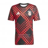 Camiseta De Futbol Pre Partido del Benfica 2025-2026 Negro Rojo