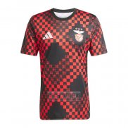 Camiseta De Futbol Pre Partido del Benfica 2025-2026 Negro Rojo