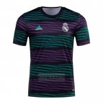 Camiseta De Futbol Pre Partido del Real Madrid 2022 Verde y Purpura