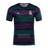 Camiseta De Futbol Pre Partido del Real Madrid 2022 Verde y Purpura