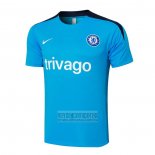 Camiseta De Futbol de Entrenamiento Chelsea 2024-2025 Azul