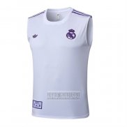 Camiseta De Futbol de Entrenamiento Real Madrid Sin Mangas 2025-2026 Blanco Purpura