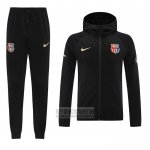 Chandal con Capucha del Barcelona 2024-2025 Negro