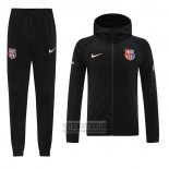 Chandal con Capucha del Barcelona 2024-2025 Negro