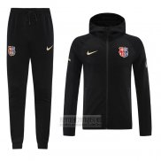 Chandal con Capucha del Barcelona 2024-2025 Negro