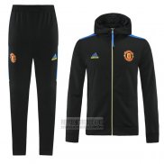 Chandal con Capucha del Manchester United 2021-2022 Negro