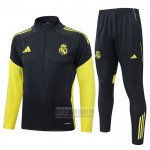Chandal de Chaqueta del Real Madrid Nino 2025-2026 Gris Amarillo