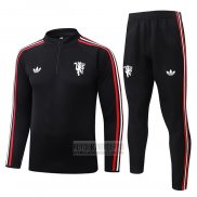 Chandal de Sudadera del Manchester United Nino 2026-2027 Negro