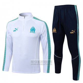 Chandal de Sudadera del Olympique Marsella Nino 2025-2026 Blanco