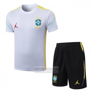 Chandal del Brasil Manga Corta 2026-2027 Blanco - Pantalon Corto