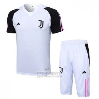 Chandal del Juventus Manga Corta 2023-2024 Blanco - Pantalon Corto