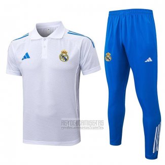 Conjunto Polo del Real Madrid 2025-2026 Blanco Azul