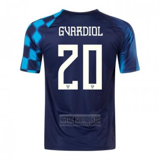 Camiseta De Futbol Croacia Jugador Gvardiol Segunda 2022