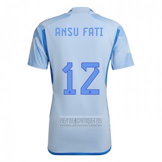 Camiseta De Futbol Espana Jugador Ansu Fati Segunda 2022