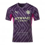 Camiseta De Futbol Manchester City Portero 2023-2024 Purpura