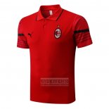 Camiseta De Futbol Polo del AC Milan 2022-2023 Rojo